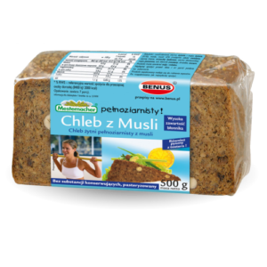 BENUS CHLEB ZYTNI Z MUSLI 500G