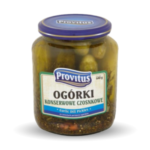 PROVITUS OGORKI KONSERWOWE CZOSNKOWE 640G