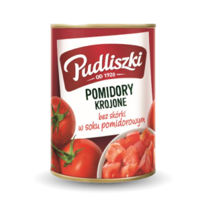 PUDLISZKI POMIDORY KROJONE BEZ SKORKI 400G PUSZKA