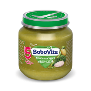 BOBOVITA DANIE ZIELONE WARZYWA Z INDYKIEM 125G