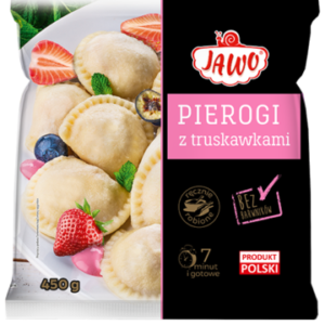 JAWO PIEROGI Z TRUSKAWKAMI 450G